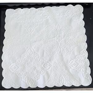 Vintage Set of 8 Cotton French Matelasse Napkins READ 20"